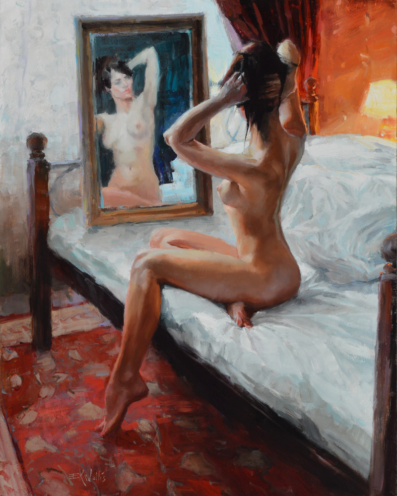 Pintura de mujer desnuda de Eric Wallis.