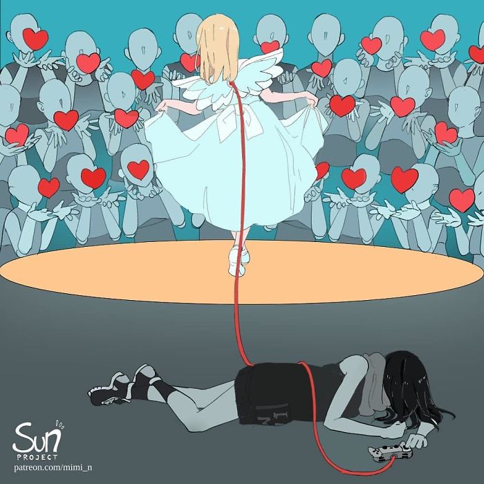 Mimi N 2 ilustracion psicoogia sociedad redes sociales Instagram