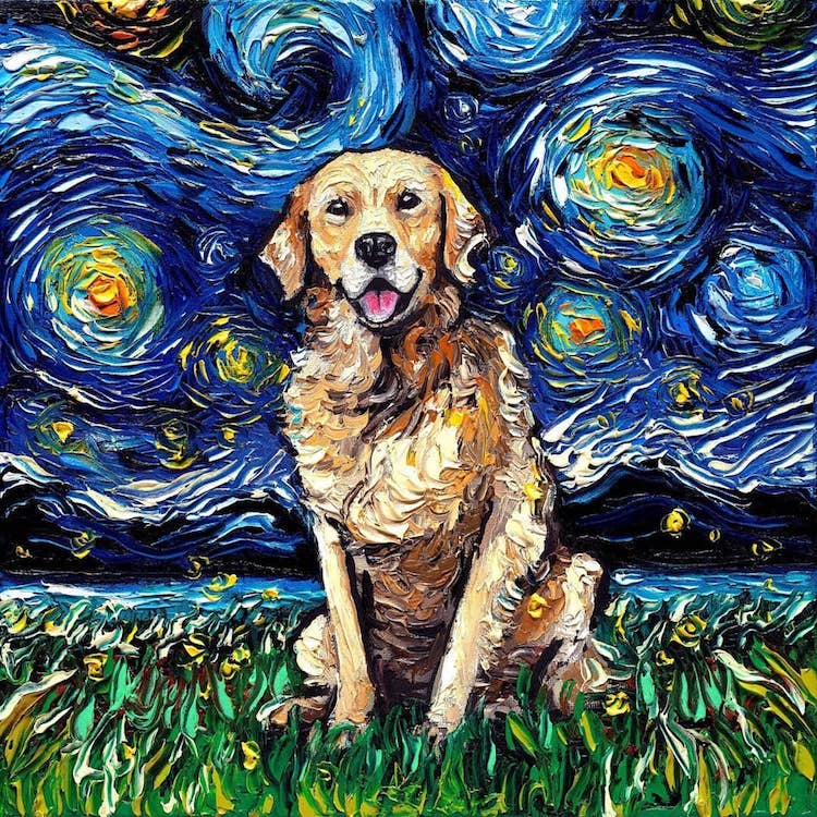 Aja Trier 7 postimpresionismo Vincent Van Gogh perros pintura