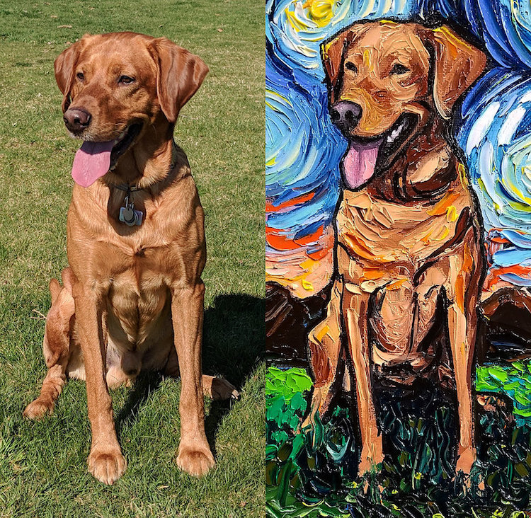 Aja Trier 9 postimpresionismo Vincent Van Gogh perros pintura