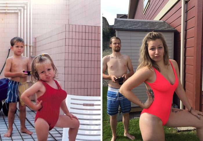 Familia antes y despues 12 fotografia retro humor emocional experimento fotografico