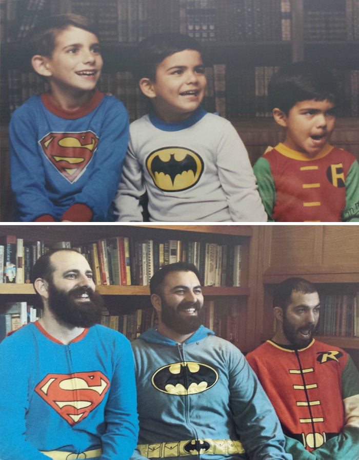 Familia antes y despues 13 fotografia retro humor emocional experimento fotografico