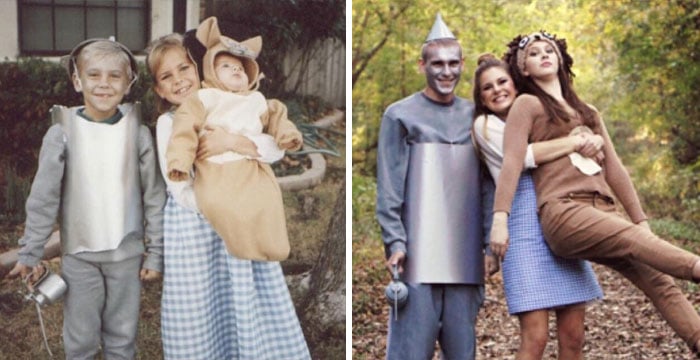 Familia antes y despues 15 fotografia retro humor emocional experimento fotografico