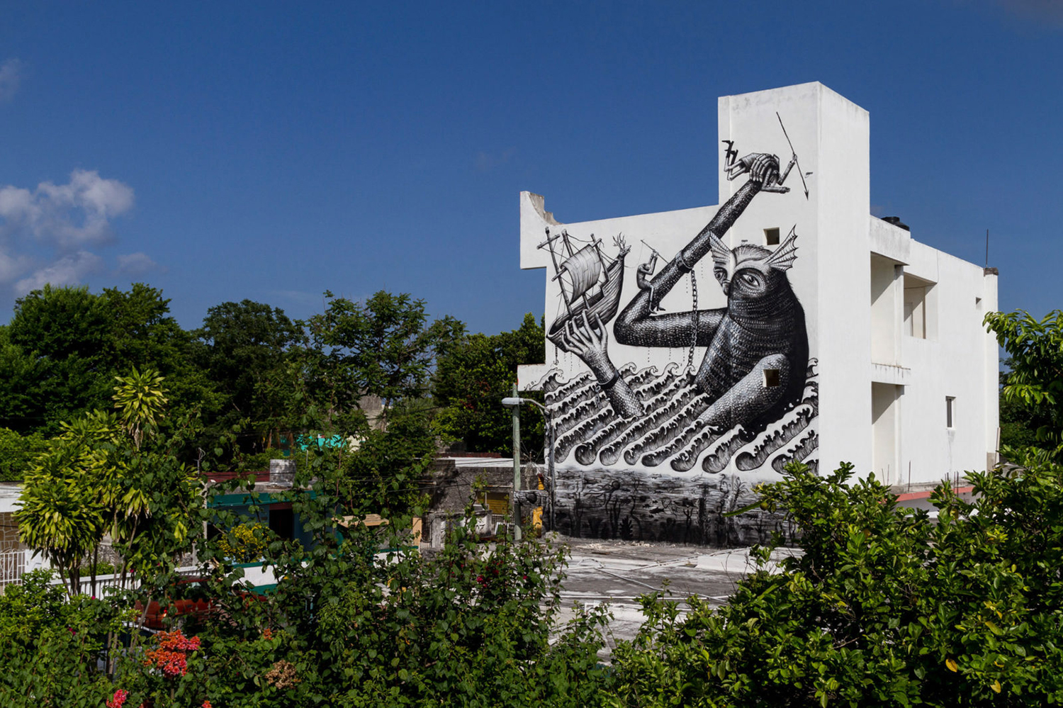 Fundacion PangeaSeed 8 mural arte urbano planeta oceano concienciacion Sea Walls