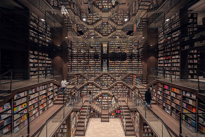 Zhongshuge 1 diseno de interiores arquitectura vanguardismo libreria libros cine X Living