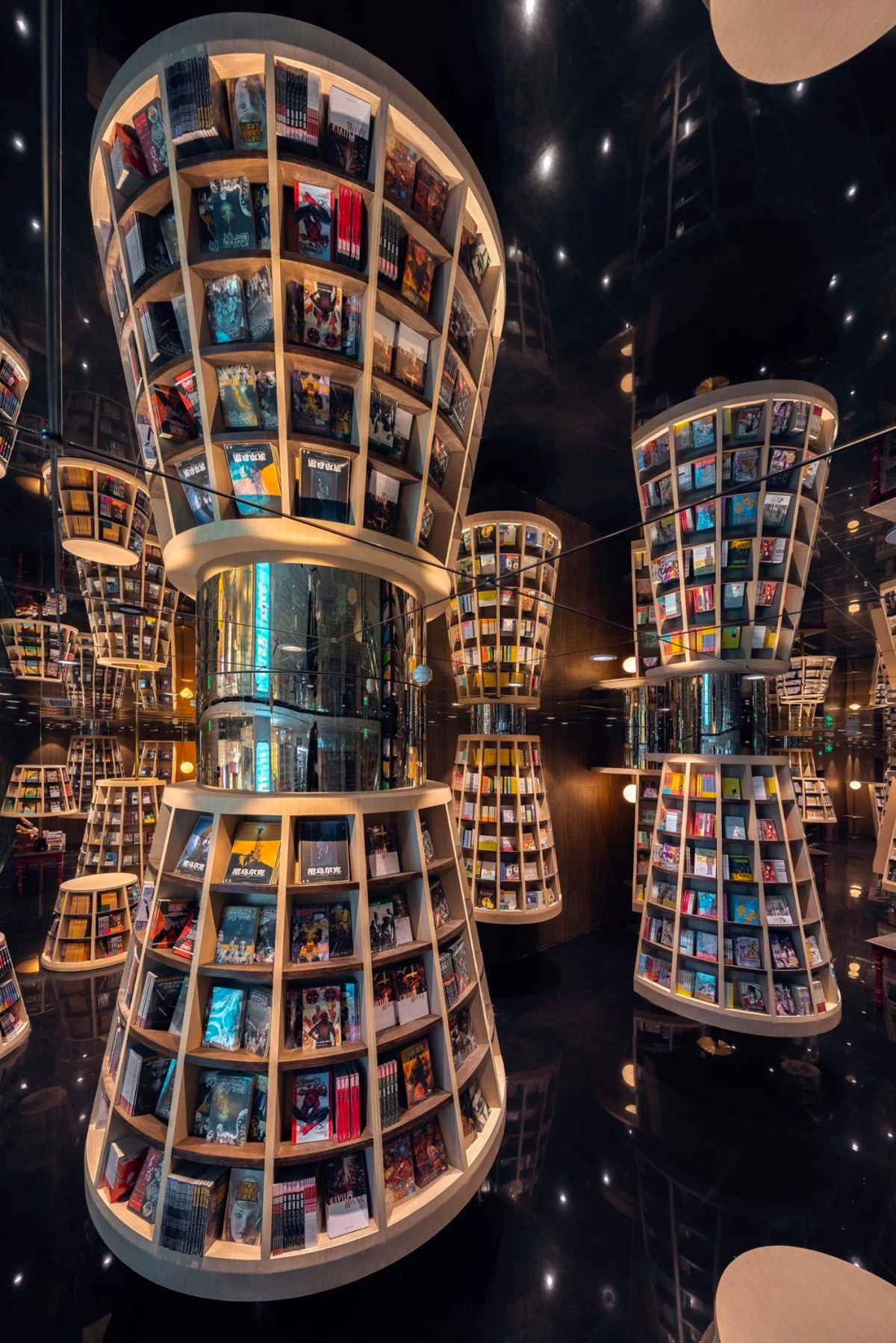 Zhongshuge 5 diseno de interiores arquitectura vanguardismo libreria libros cine X Living
