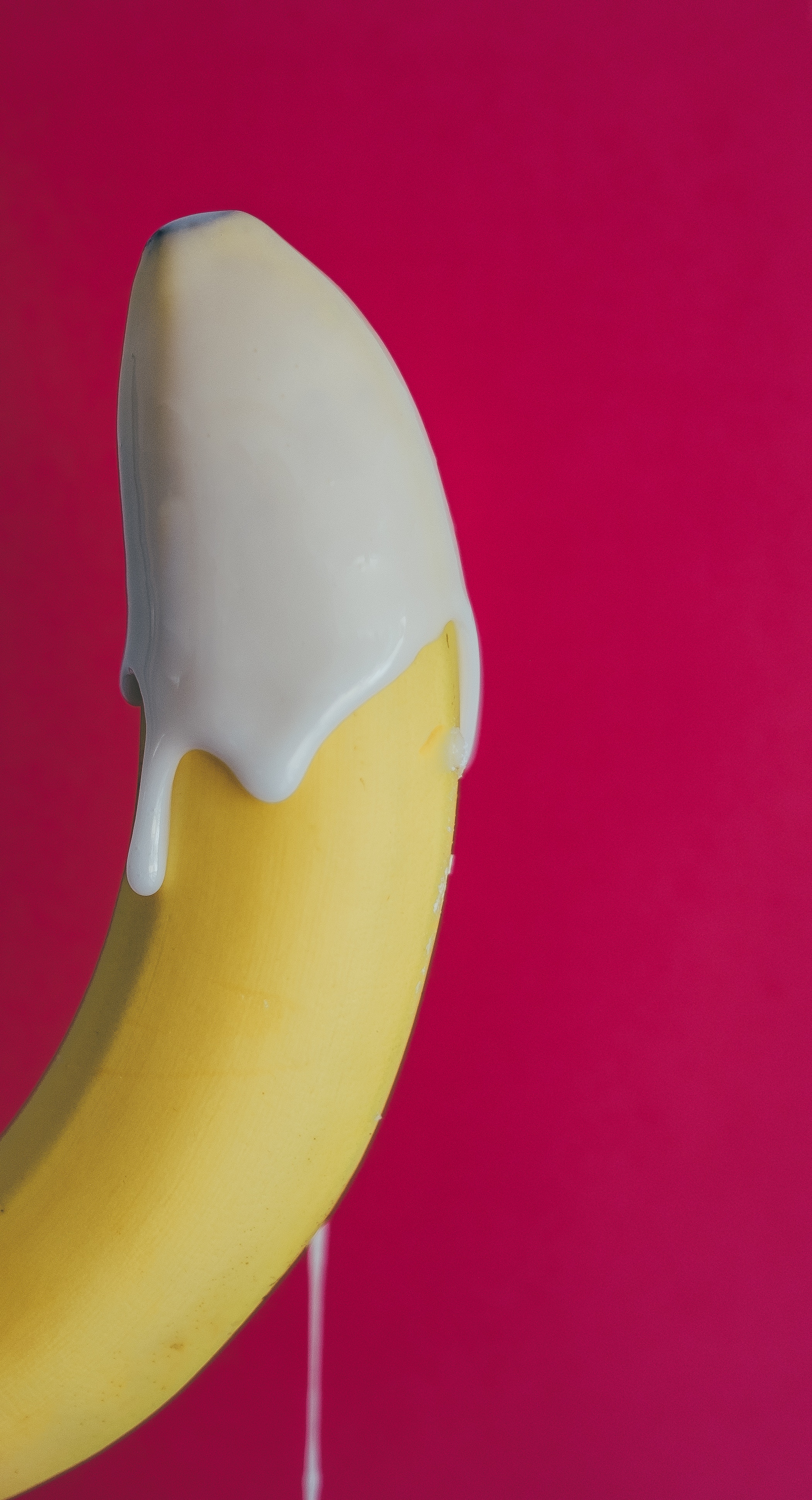 Platano con liquido blanco