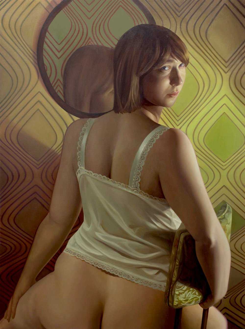 Laura Krifka pintura erotica The Game Of Patience