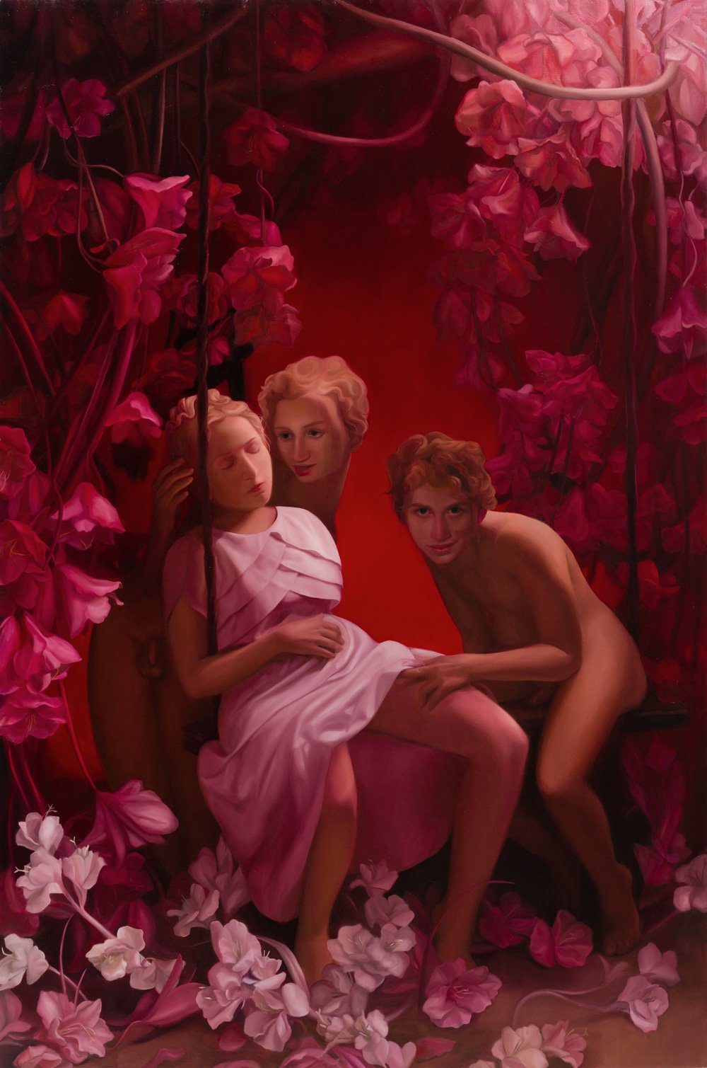 Laura Krifka pintura erotica The Game Of Patience