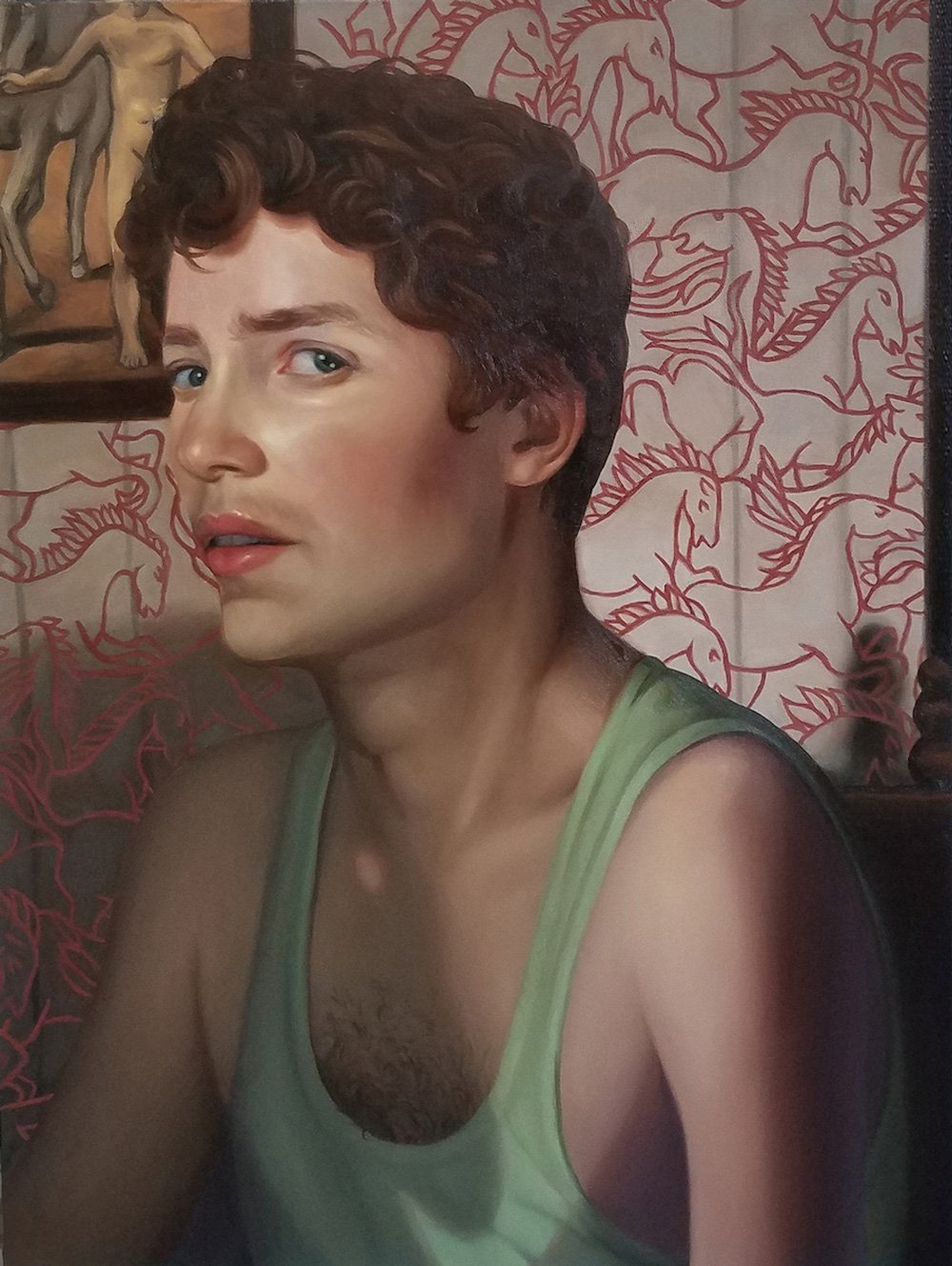 Laura Krifka pintura erotica The Game Of Patience