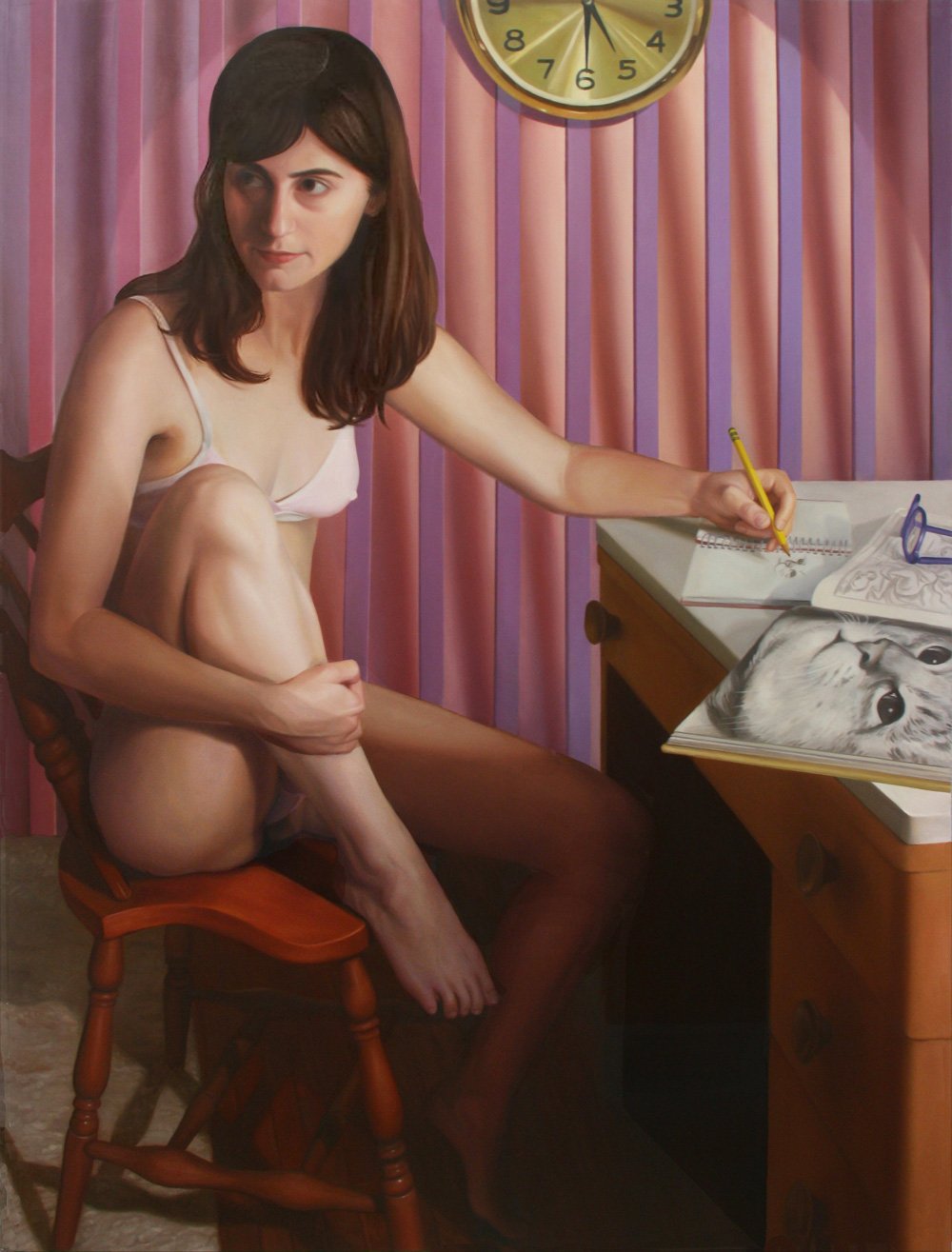 Laura Krifka pintura erotica The Game Of Patience