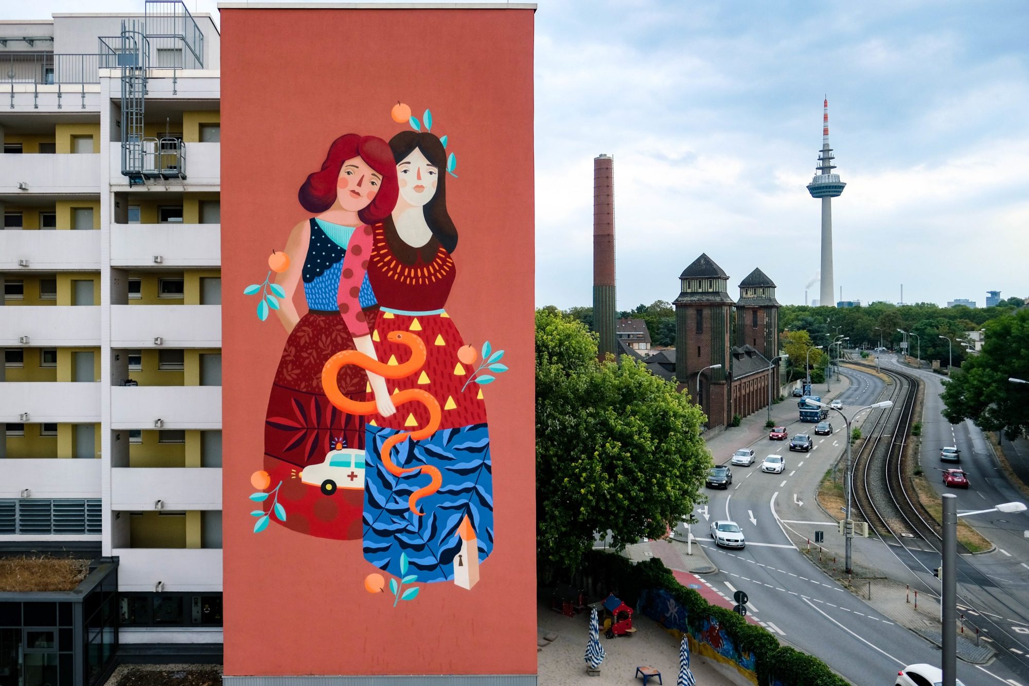 Stadt Wand Kunst 4 Mannheim murales arte urbano intervenciones urbanas arquitectura