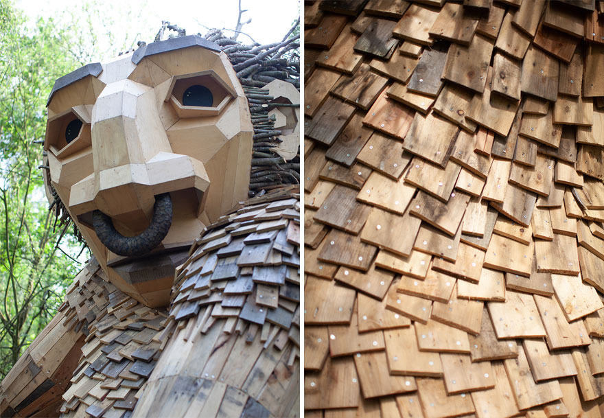 Thomas Dambo escultura bosque madera