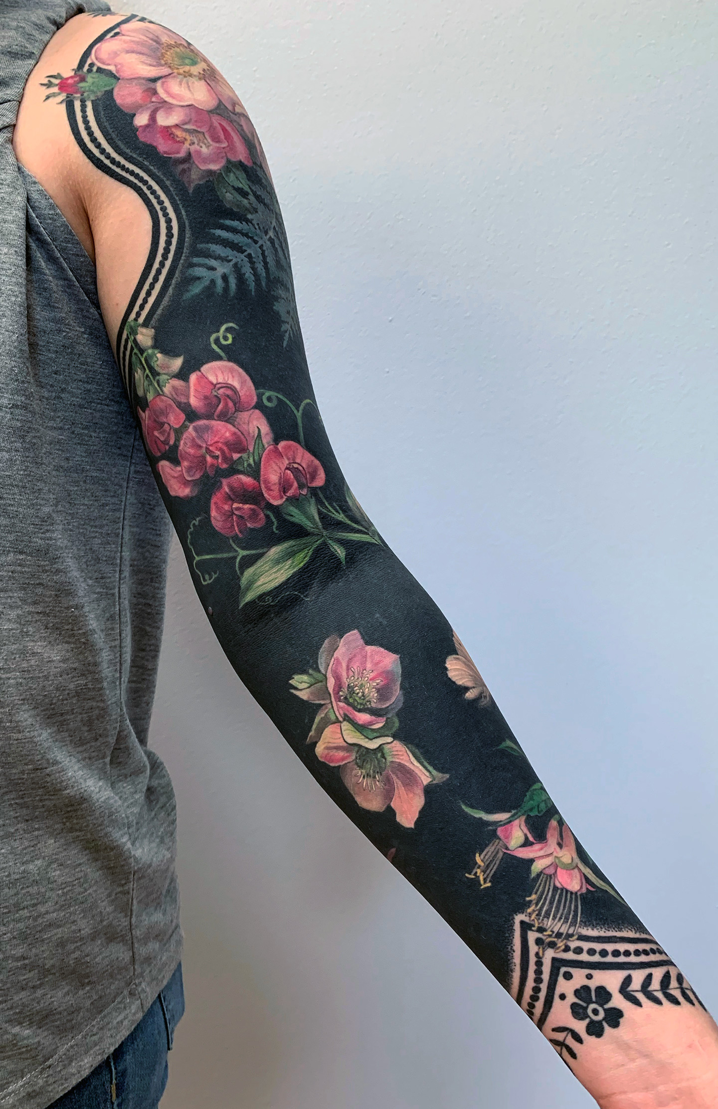 Esther Garcia 2 tatto tatuaje flore flower arte botanica