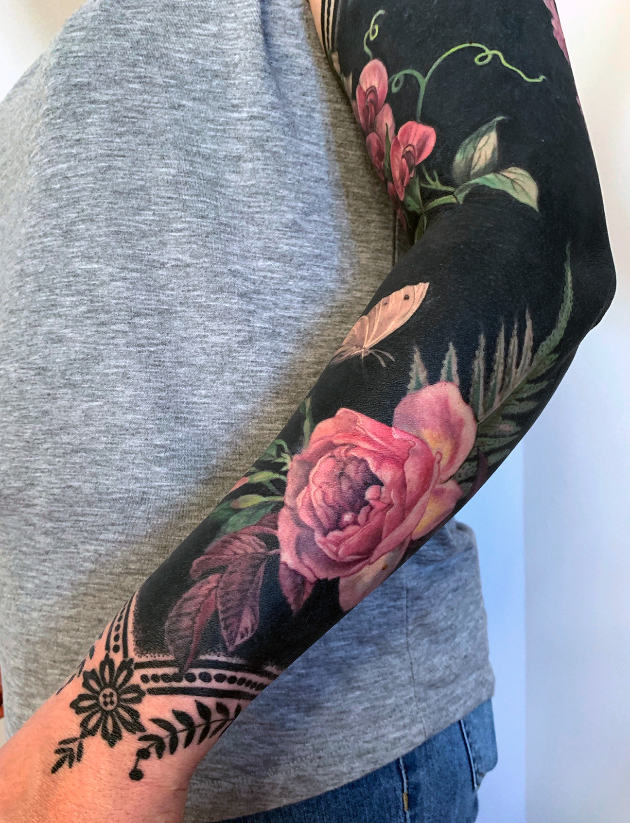 Esther Garcia 3 tatto tatuaje flore flower arte botanica