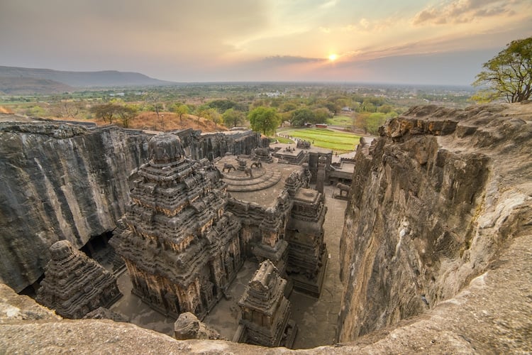 Templo de Kailasa 1 Ellora arquitectura folclore historia del arte Patrimonio de la Humanidad