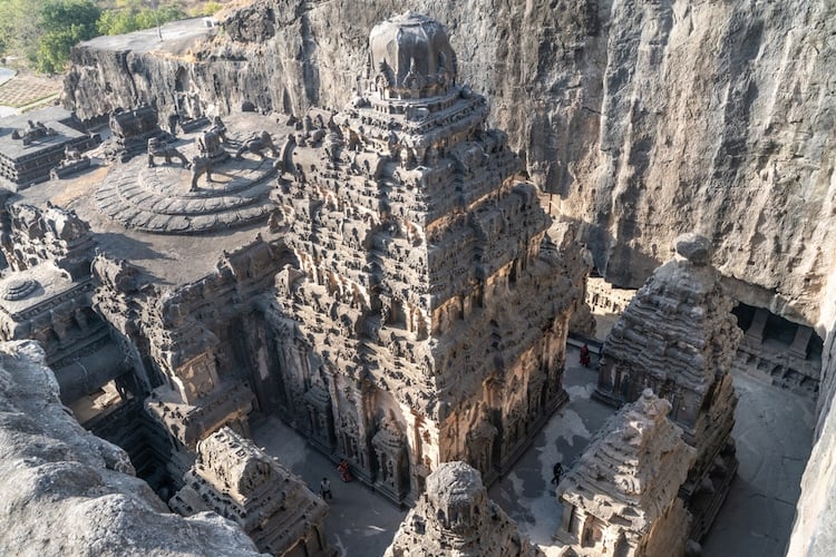 Templo de Kailasa 2 Ellora arquitectura folclore historia del arte Patrimonio de la Humanidad