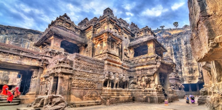 Templo de Kailasa 3 Ellora arquitectura folclore historia del arte Patrimonio de la Humanidad