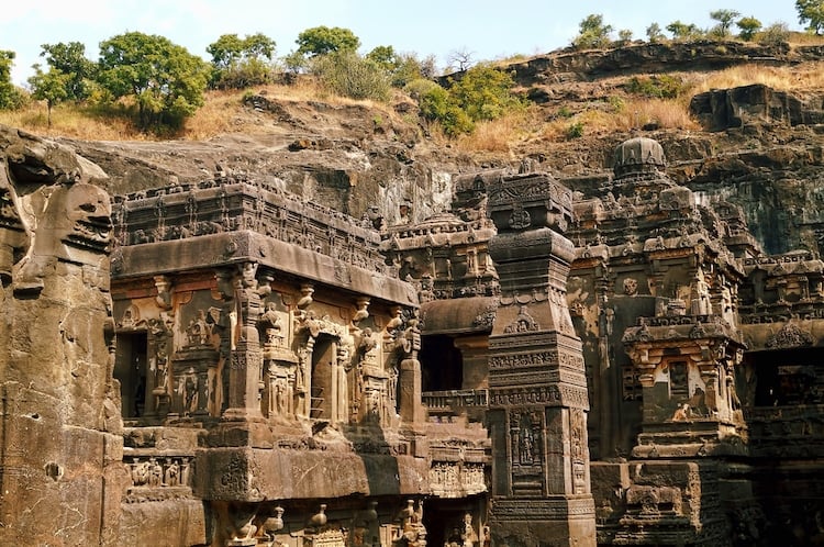Templo de Kailasa 4 Ellora arquitectura folclore historia del arte Patrimonio de la Humanidad