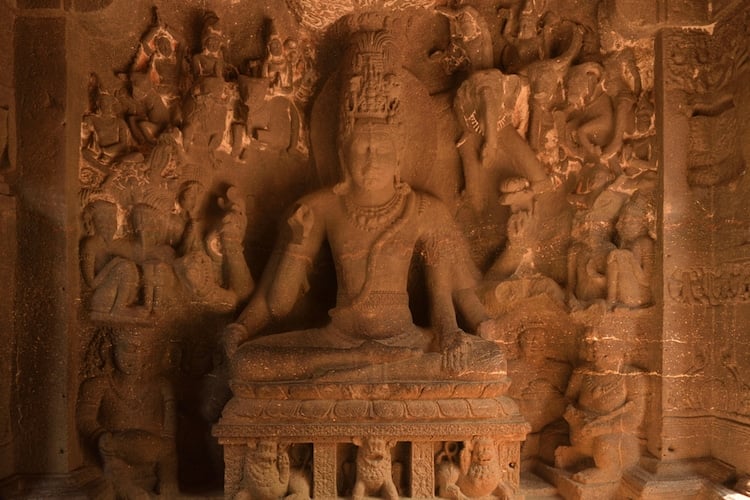 Templo de Kailasa 6 Ellora arquitectura folclore historia del arte Patrimonio de la Humanidad
