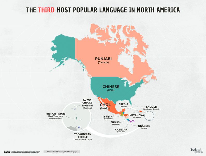 El tercer idioma más popular en todos los países 3