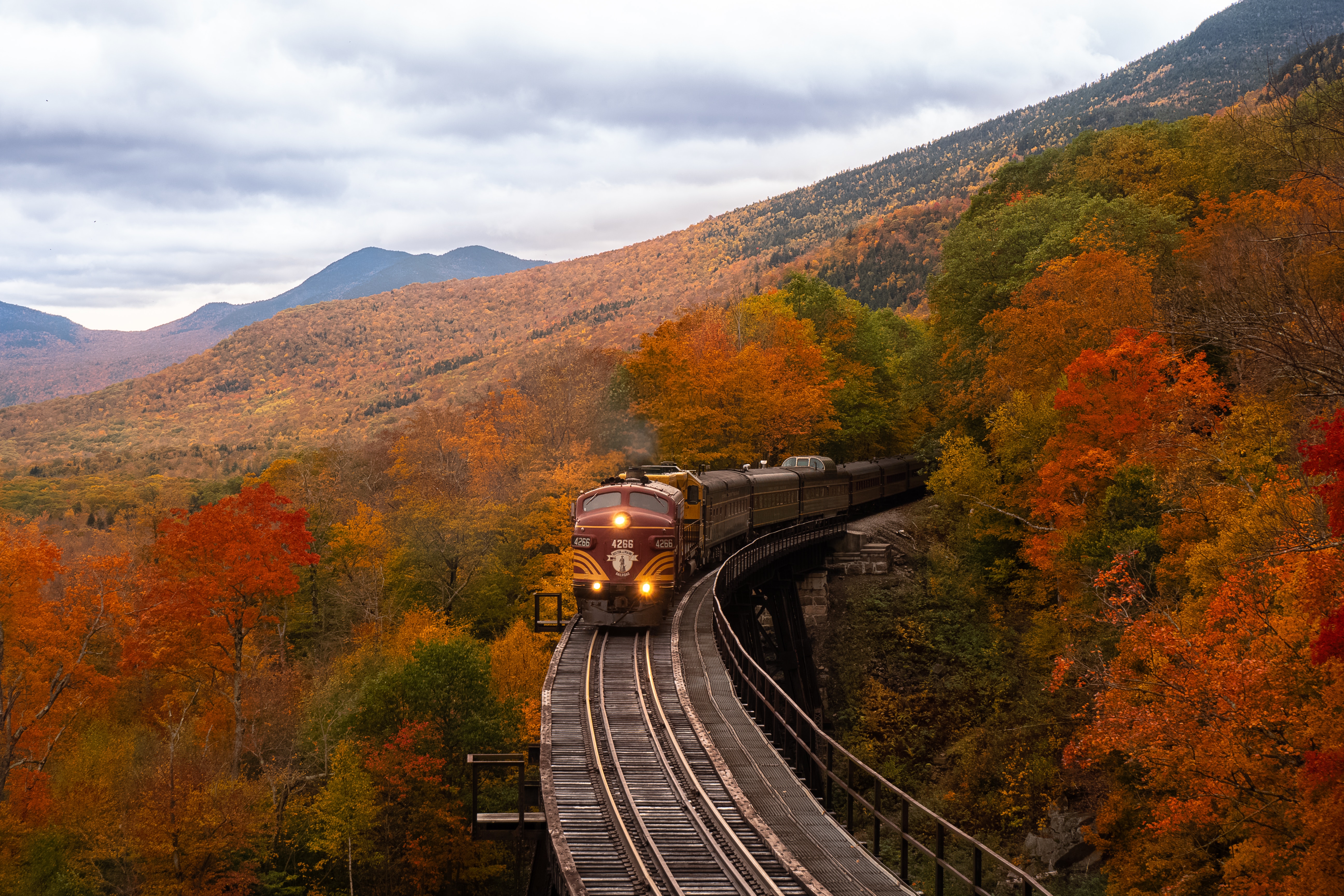 tren entre montañas