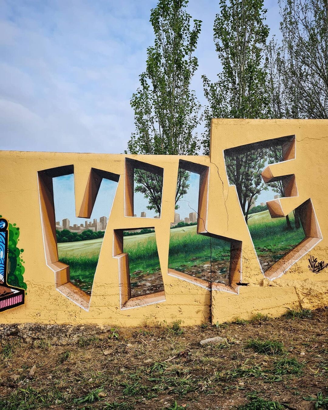 vile graffiti efecto optico