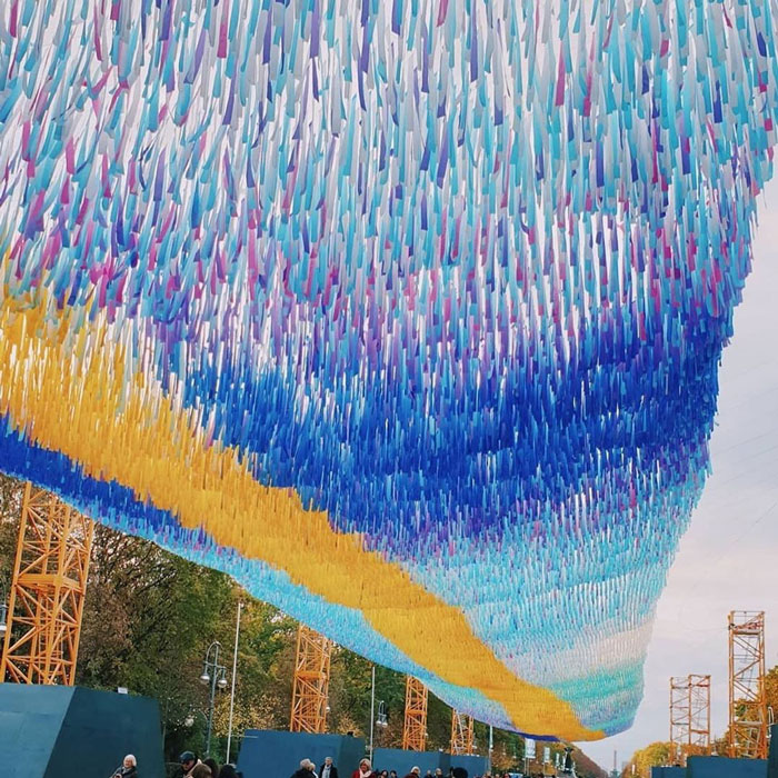 120.000 cintas de colores para celebrar el 30 aniversario de la caída del Muro de Berlín 2