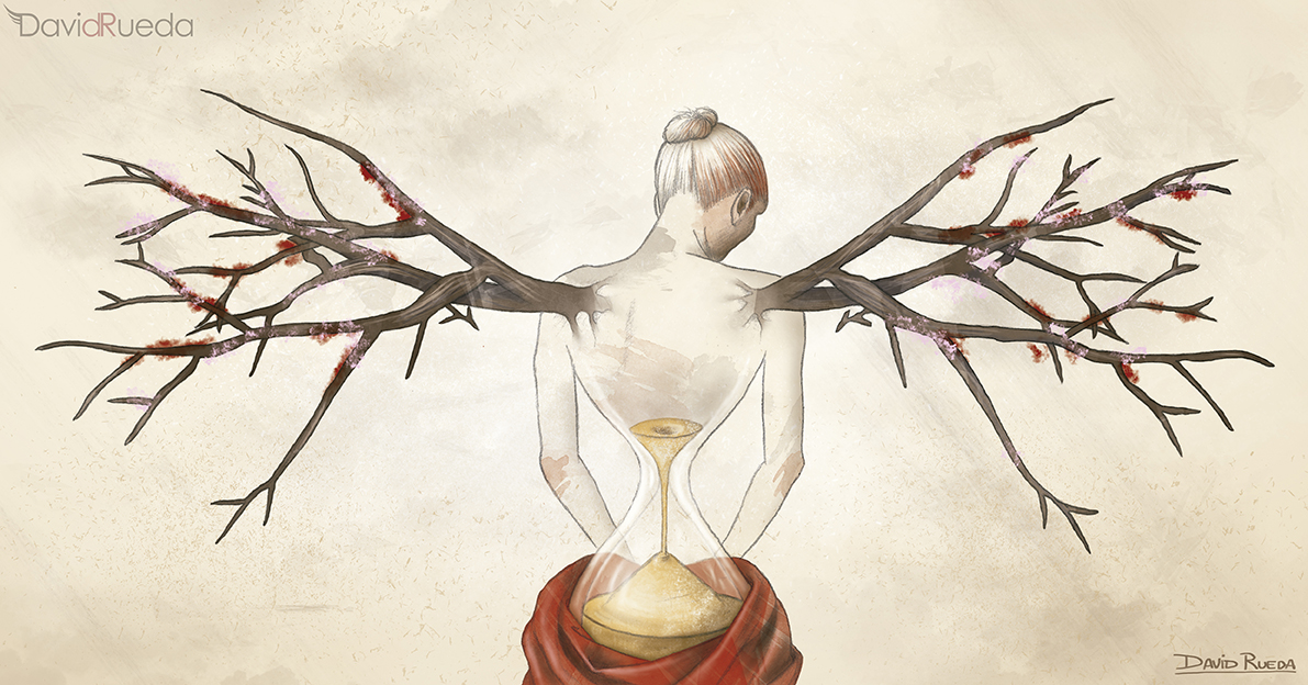 David Rueda Ilustracion mujer tiempo