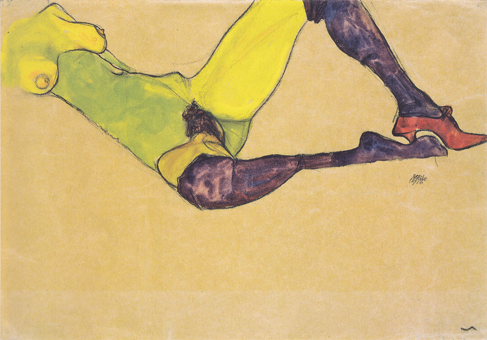 Egon Schiele Liegender weiblicher Akttorso 1910