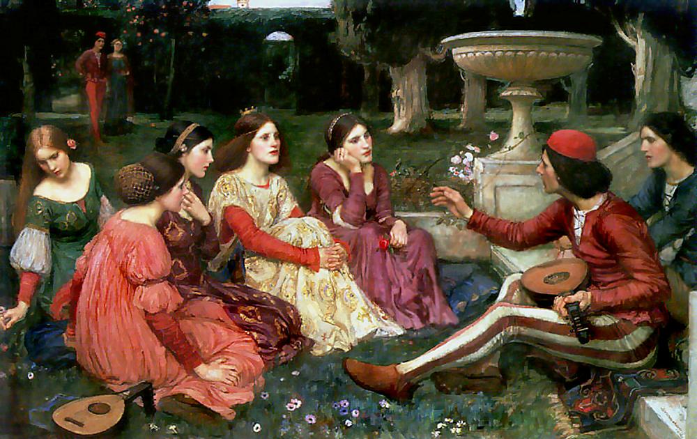 Una historia del Decamerón, por John William Waterhouse.