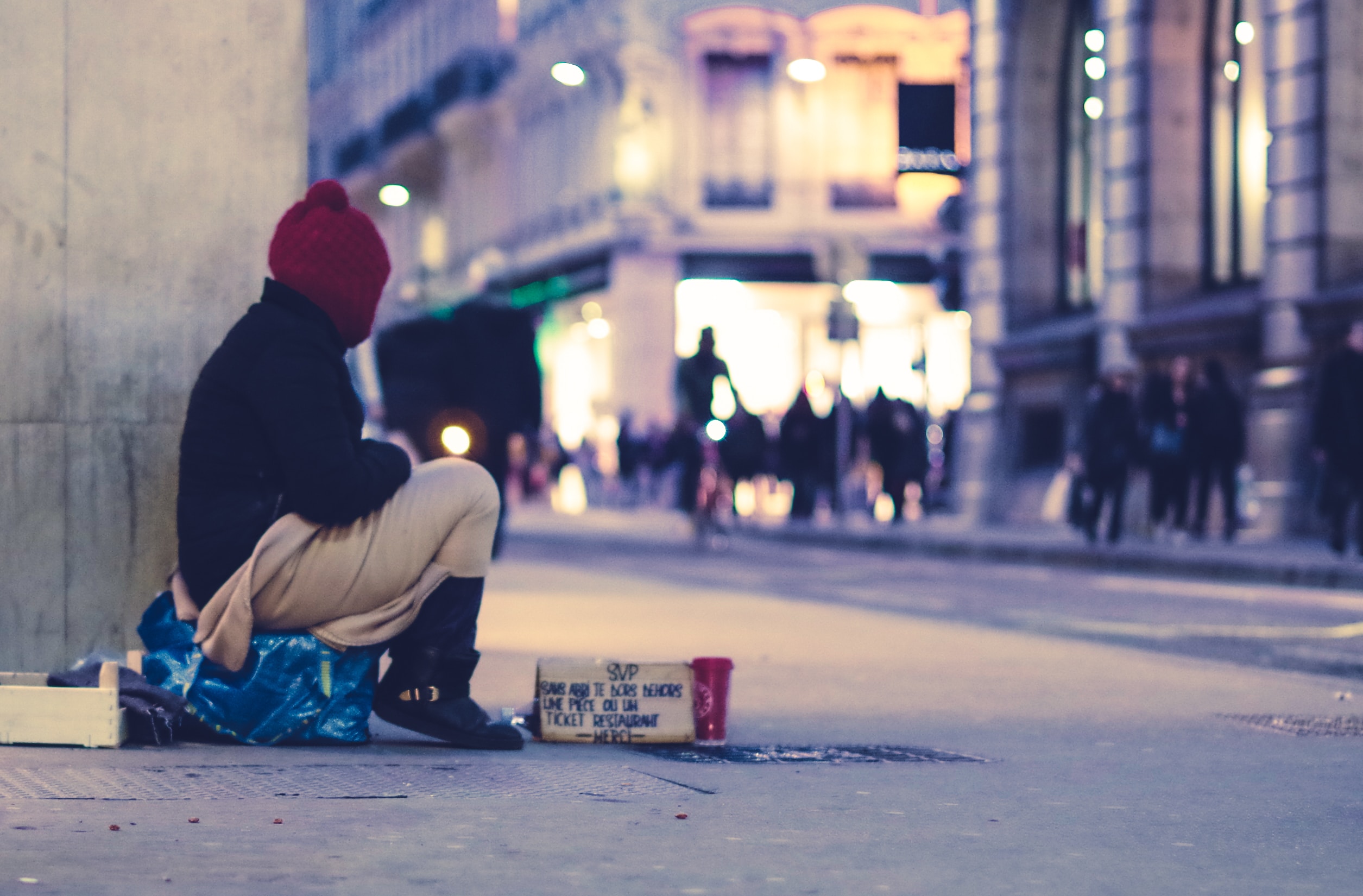 persona en la calle
