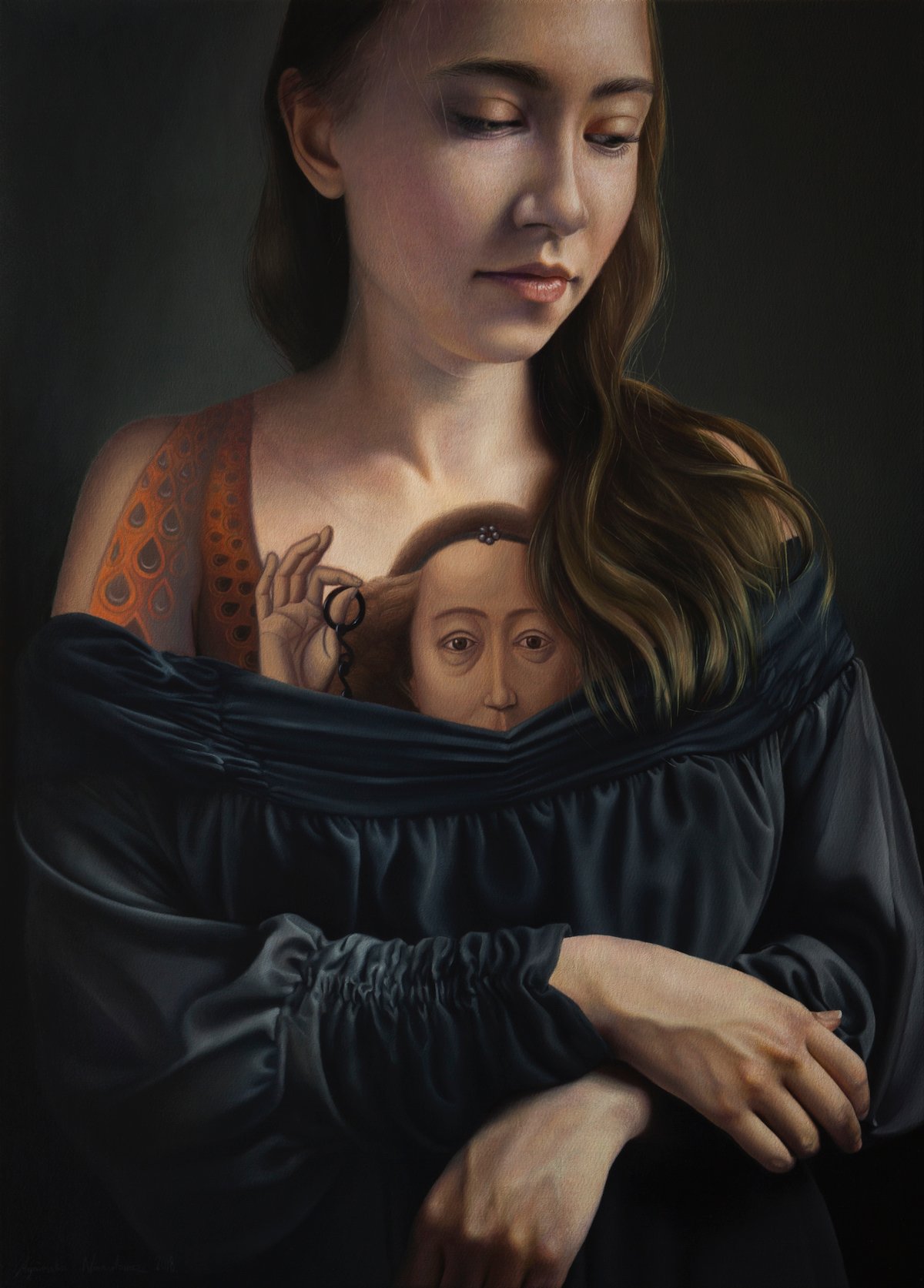 "Chica con tatuaje", basado en Rogier van der Weyden.
