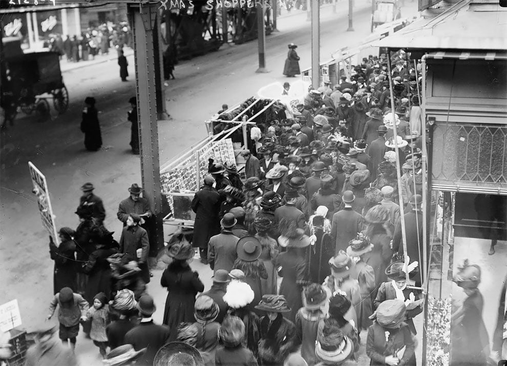 Estas fotografias del Nueva York de 1910 en Navidad producen nostalgia de lo no vivido 2