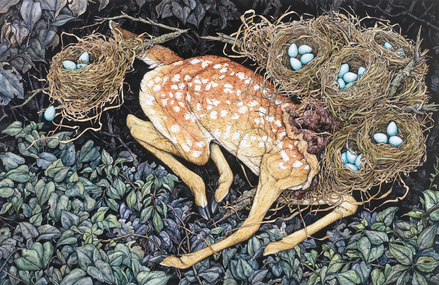 Mitologia fabulas y naturalezas muertas en las alucinantes ilustraciones de Lauren Marx 4
