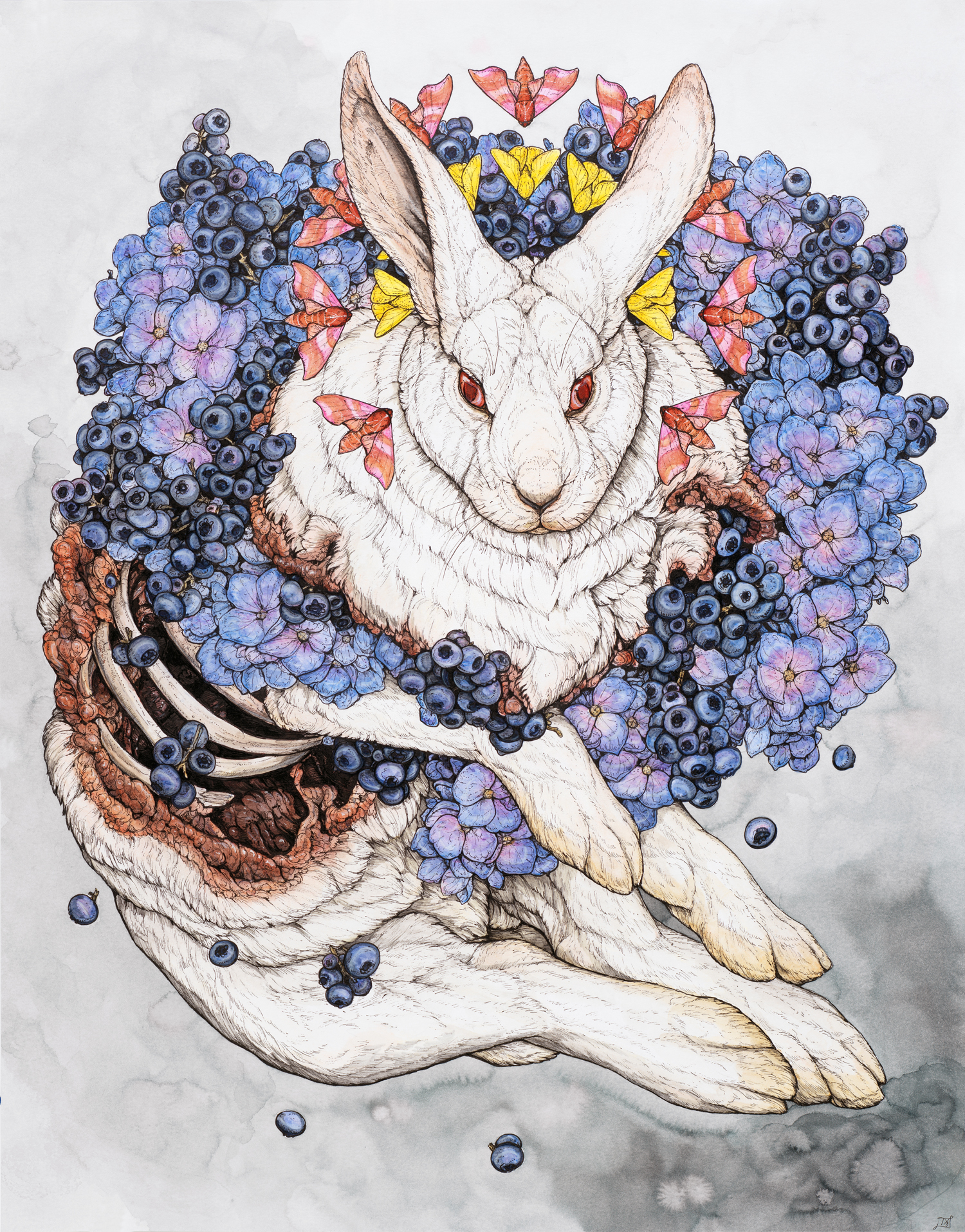 Mitologia fabulas y naturalezas muertas en las alucinantes ilustraciones de Lauren Marx 7