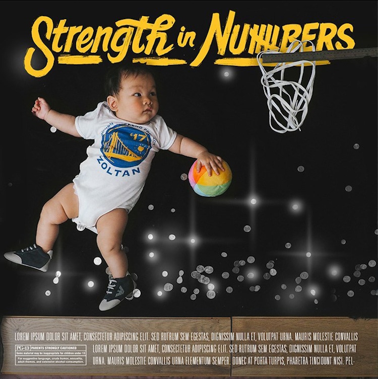 Unos padres muy frikis convierten a su bebe en el protagonista de varios posters de película 10