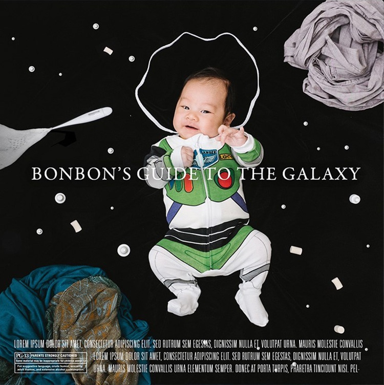 Unos padres muy frikis convierten a su bebe en el protagonista de varios posters de película 2