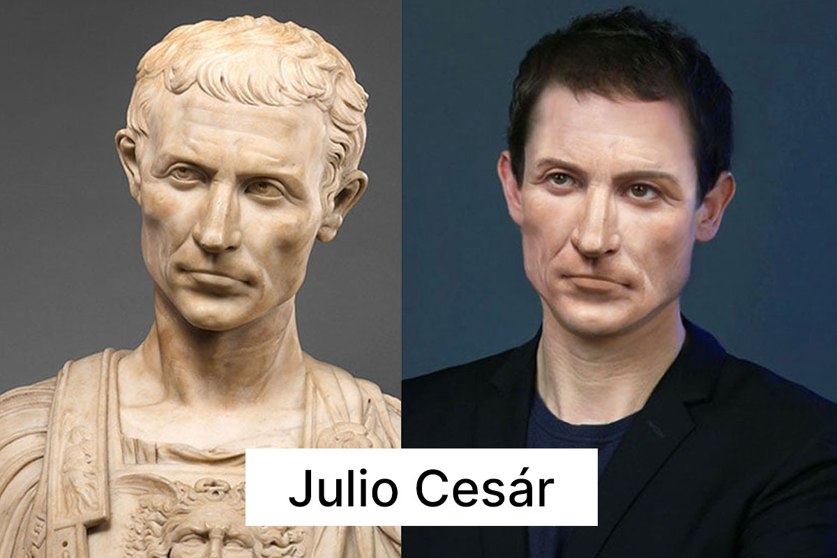 El aspecto que tendrían hoy Julio César, Cleopatra y otros grandes