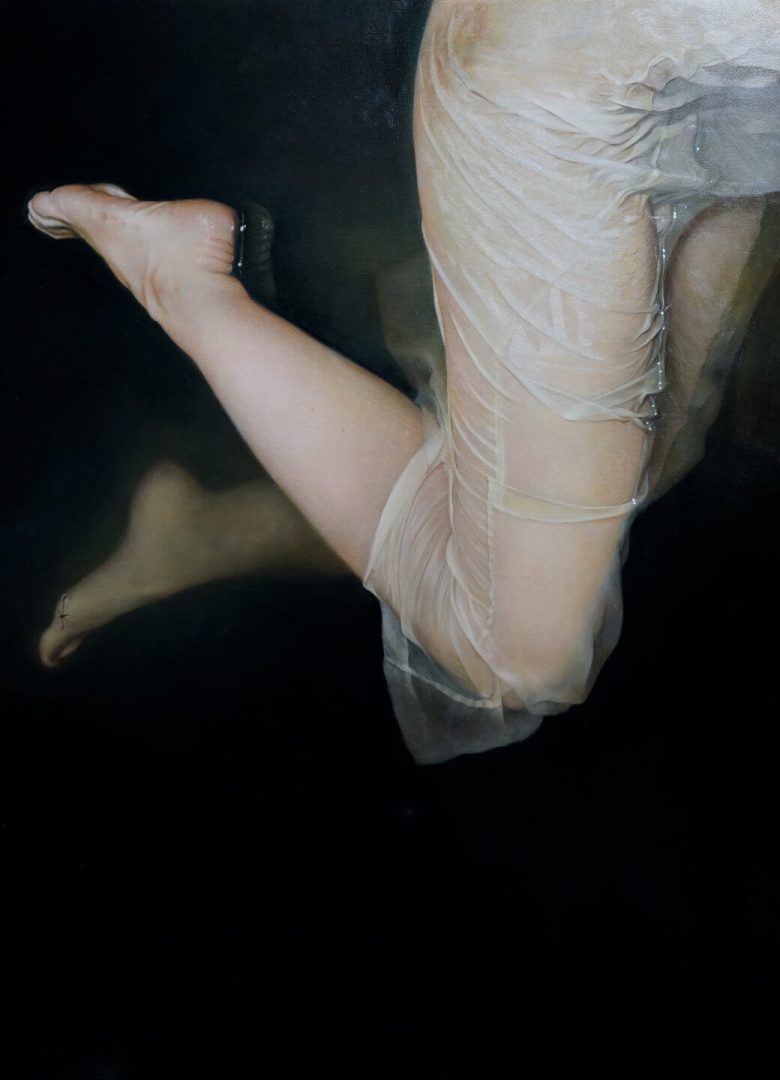 Anne-Christine Roda, Gaelle III, óleo sobre madera, 75 x 54 cm.