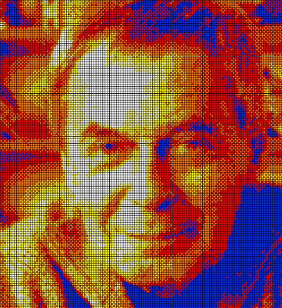 Pete Fecteau crea retratos gigantes con miles de cubos de Rubik 4