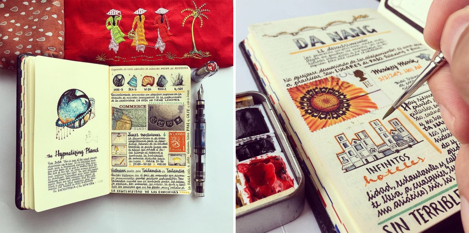Un ingeniero convierte sus cuadernos de viaje en puro y deslumbrante arte