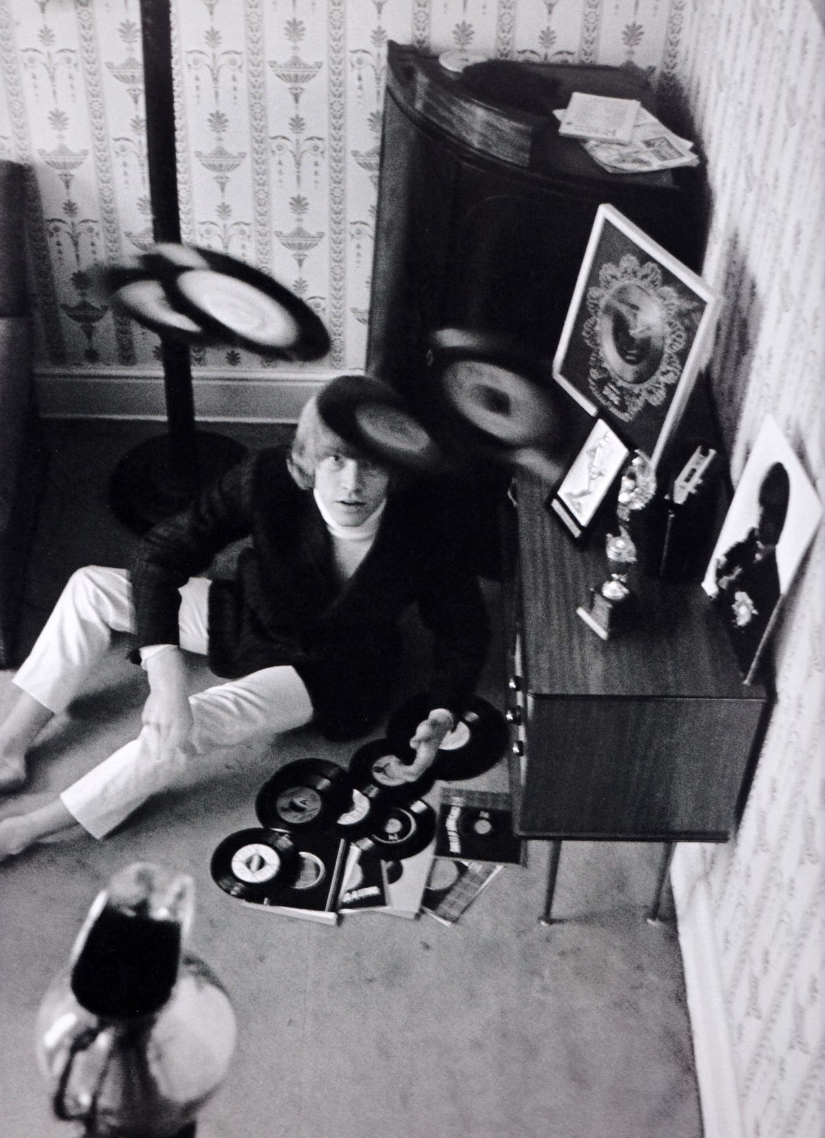 Brian Jones throwing records