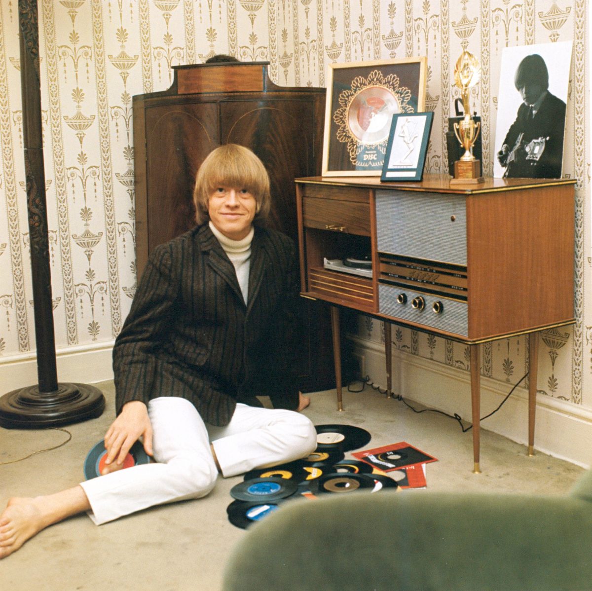 Brian Jones with records