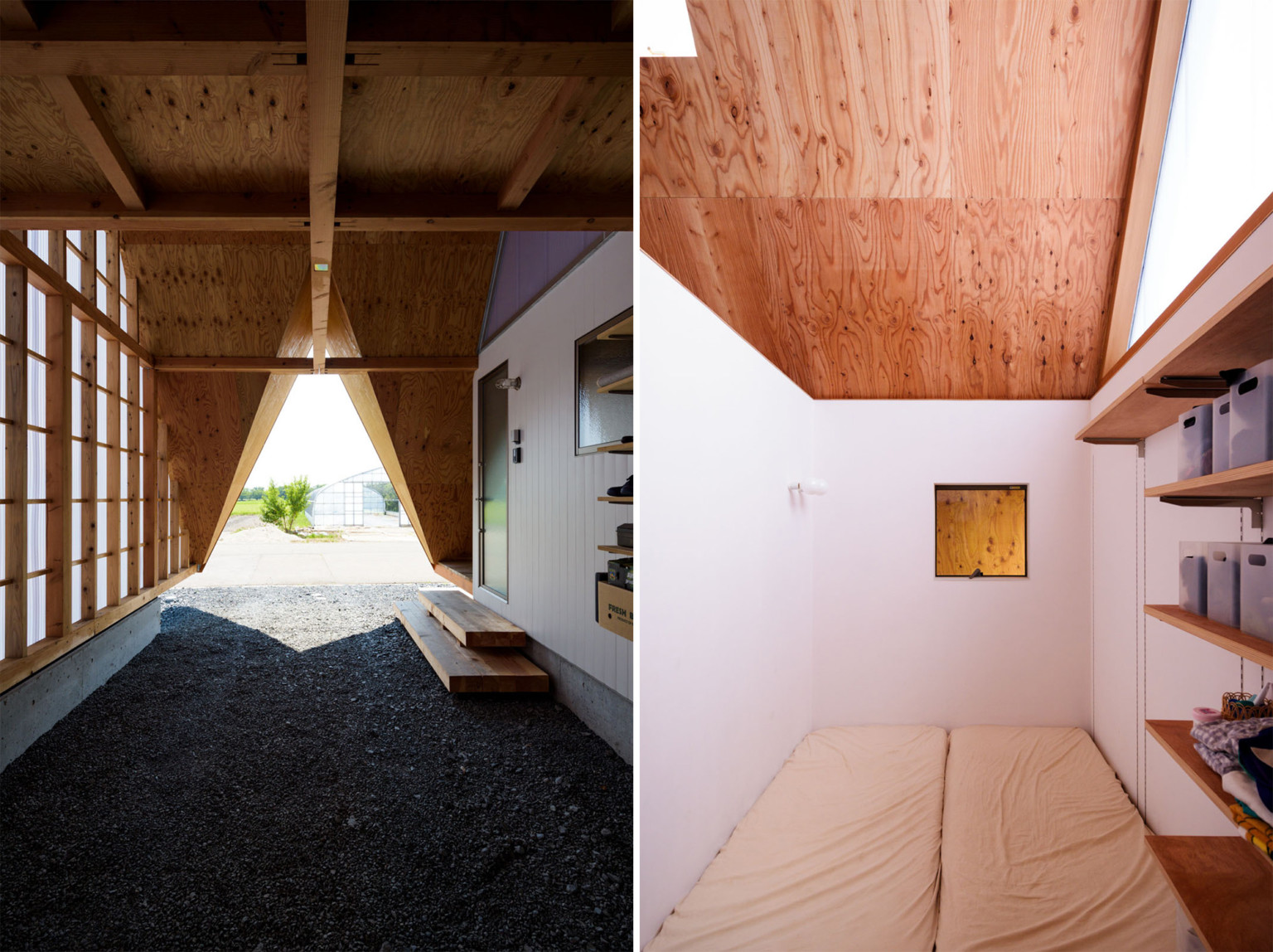 Una minimalista casa en Japon con forma de tienda de campana 7