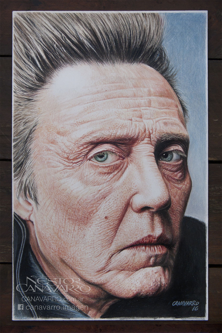 Este ilustrador emplea cerca de 60 horas en cada uno de sus hiperrealistas retratos 12