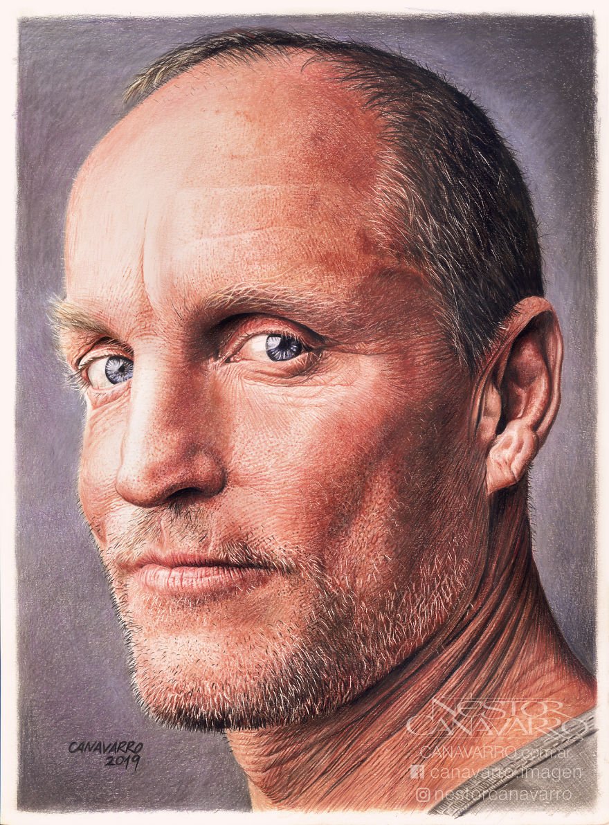 Este ilustrador emplea cerca de 60 horas en cada uno de sus hiperrealistas retratos 5