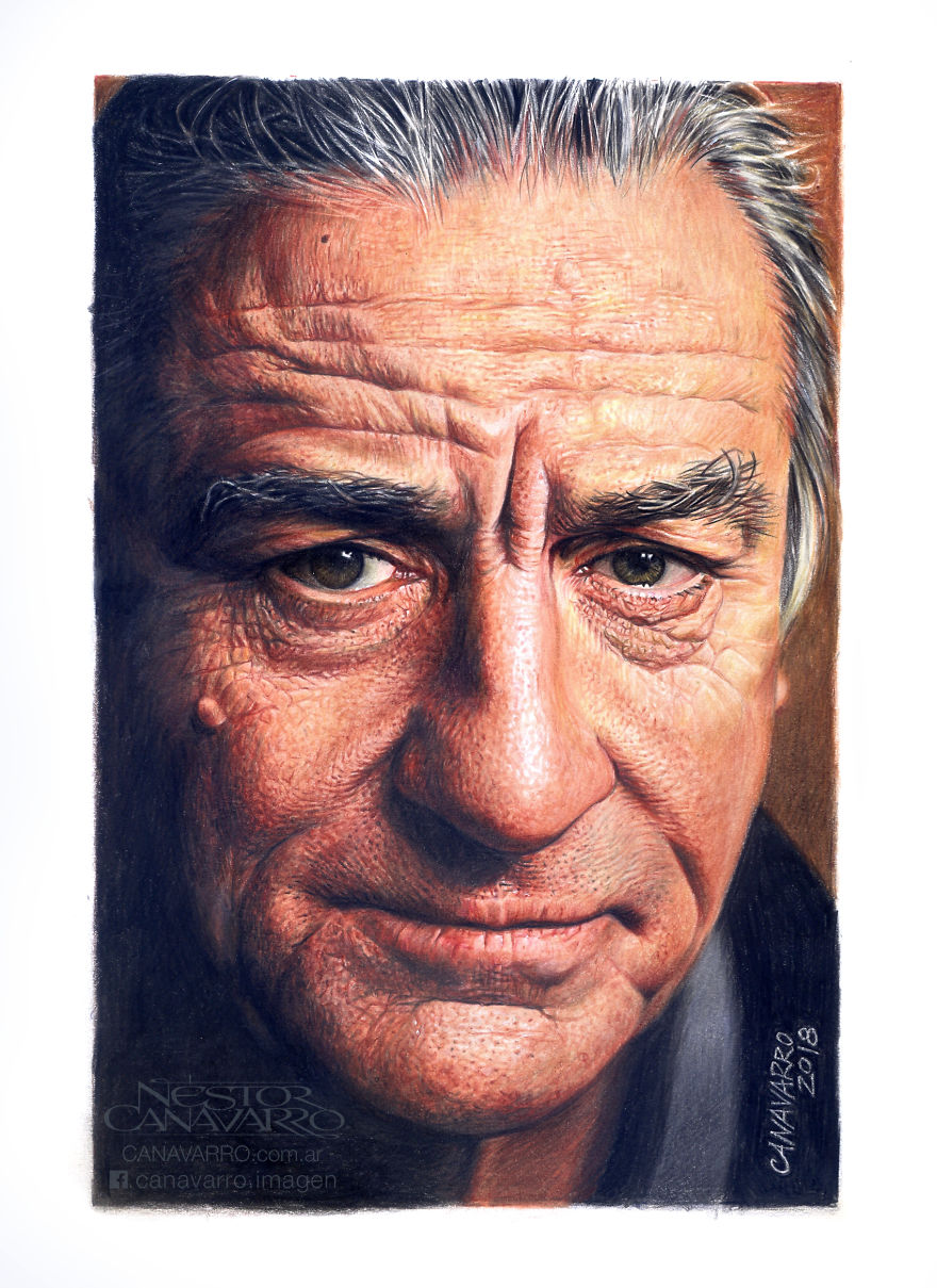 Este ilustrador emplea cerca de 60 horas en cada uno de sus hiperrealistas retratos 6