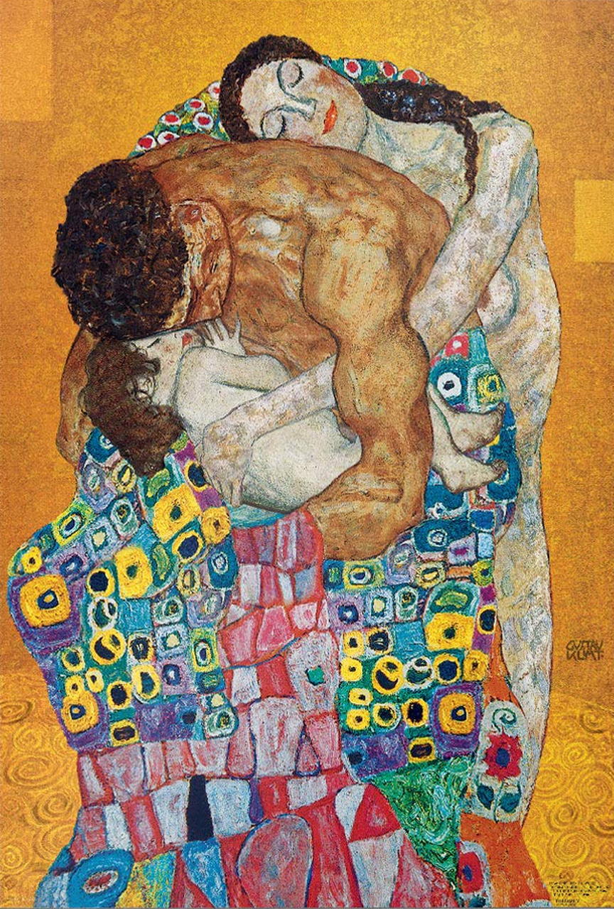 Family Embrace By Gustav Klimt