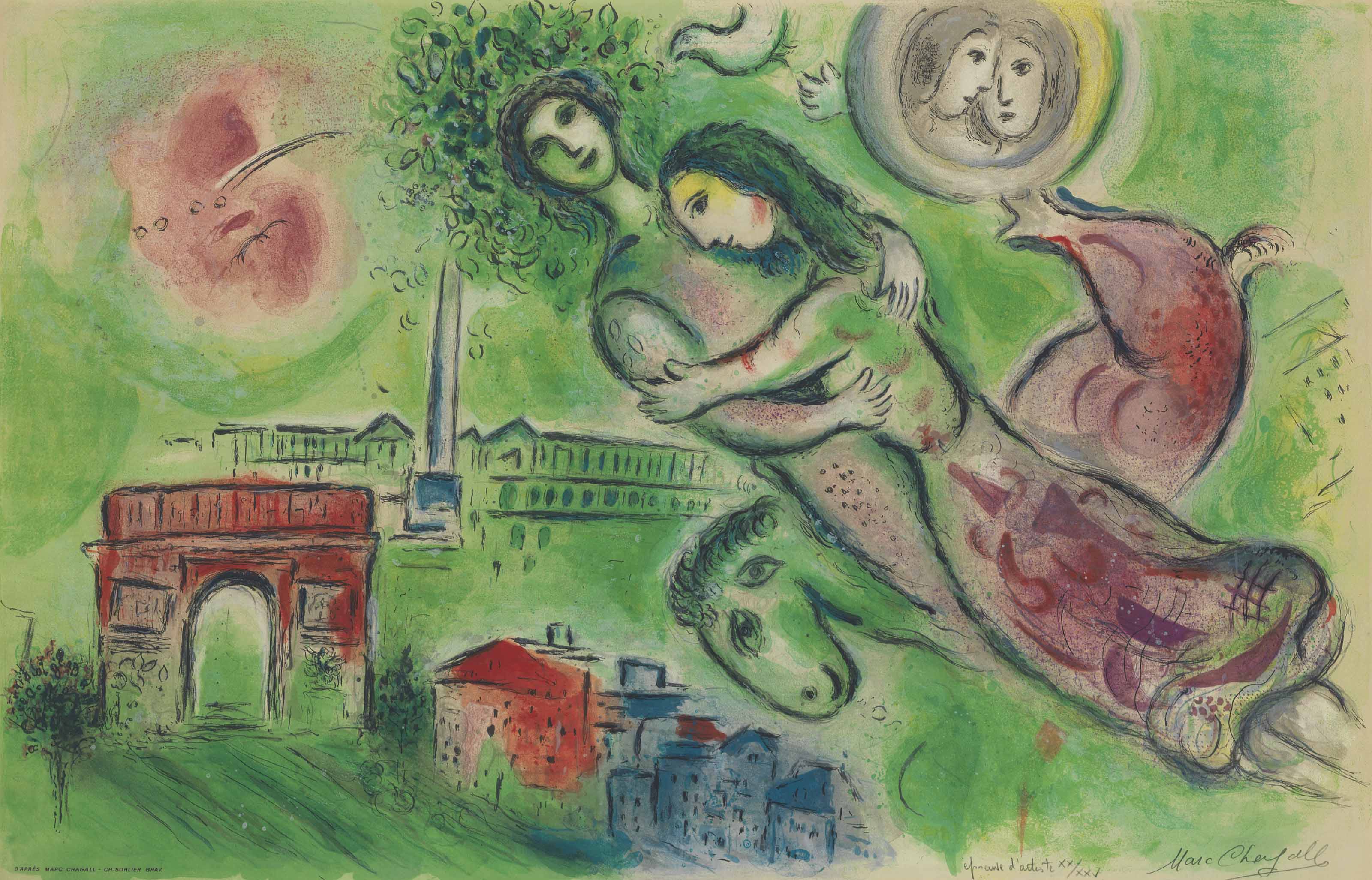 Marc Chagall. Romeo y Juliet 1964